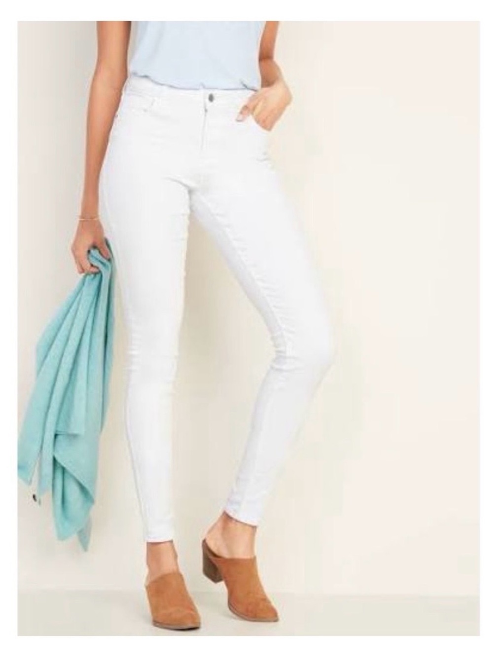 NWT Old Navy White Rockstar Super Skinny Jeans Size 10